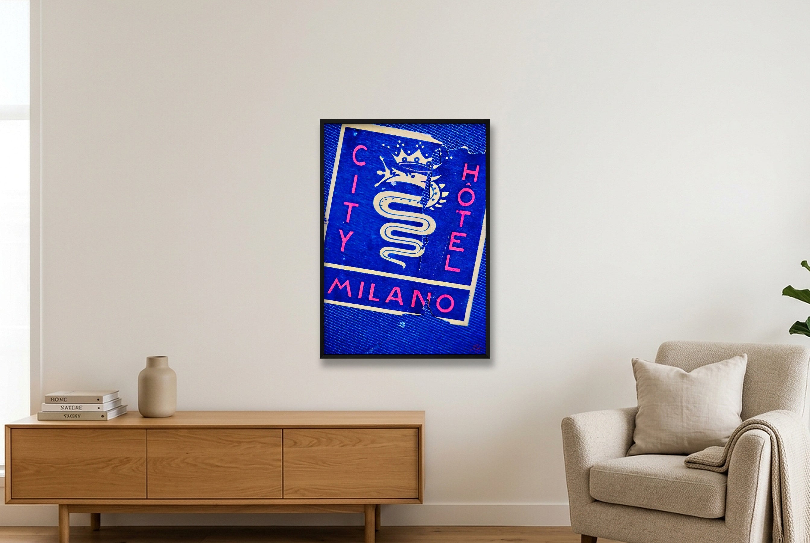 Hotel Milano — 70×100cm, 28×39" Black Frame