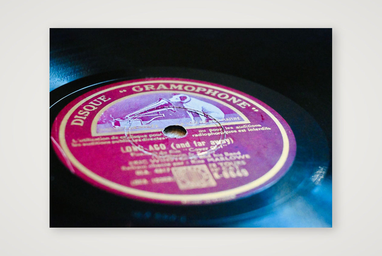 Disque Gramophone — A4 (30×21cm, 12×8") Print only
