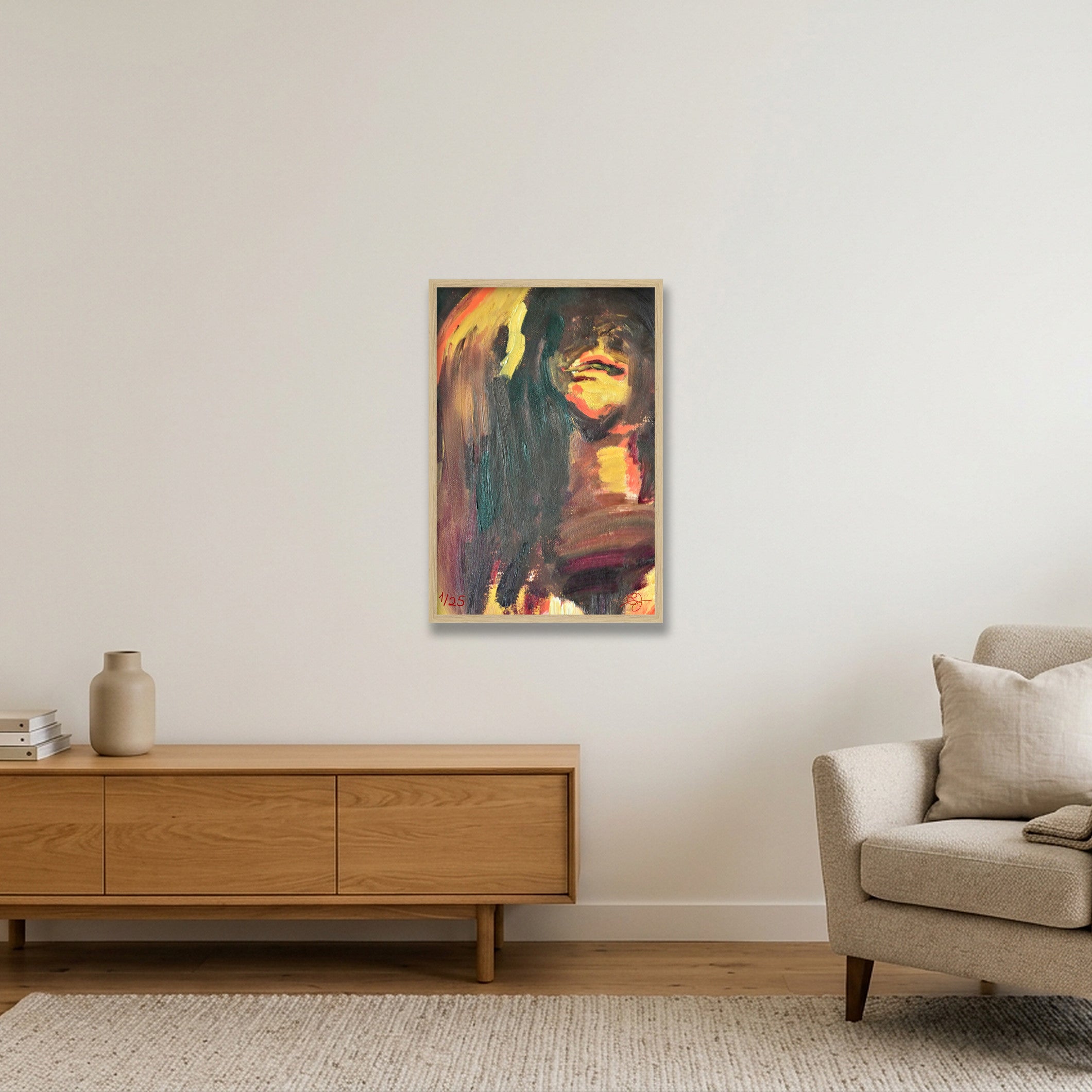 Figure — 40×60cm, 16×24" Oak Frame