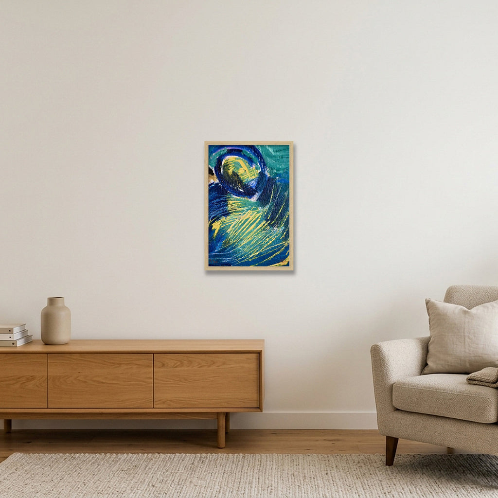 Untitled Oil on Canvas #2 — 30×45cm, 12×18" Oak Frame