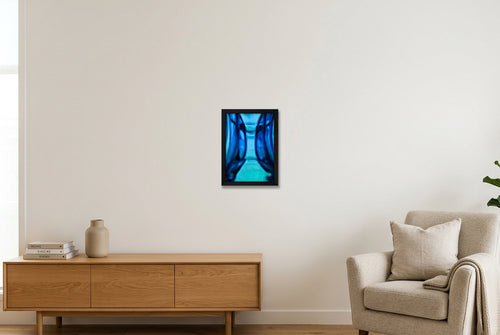 Blue Glass #1 — A4 (21×30cm, 8×12") Black Frame