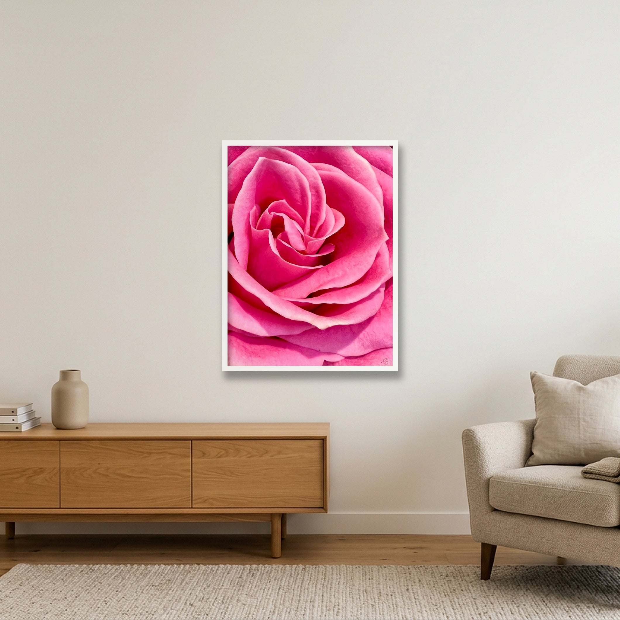 Rose — 60×80cm, 24×31" White Frame
