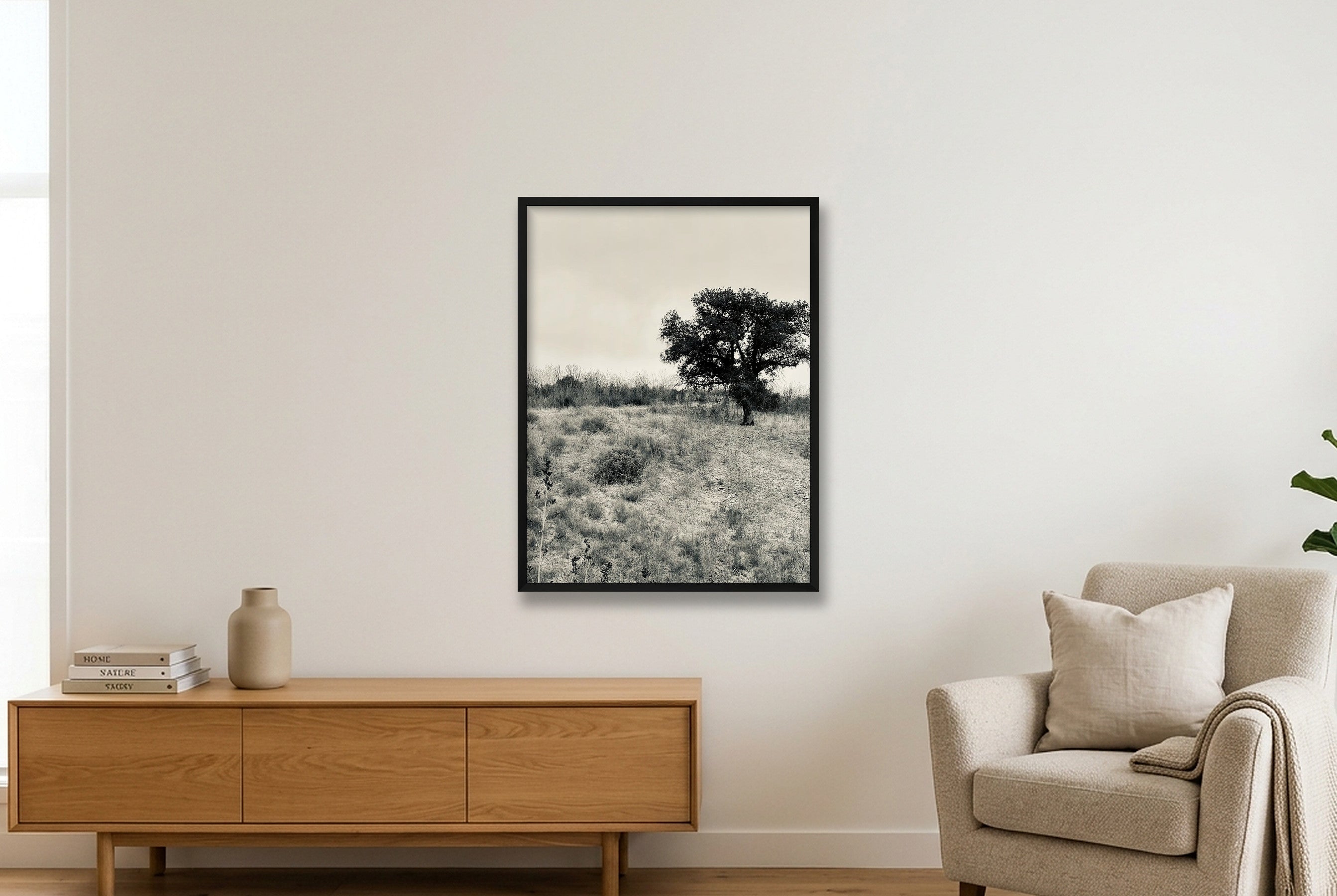 Oak Tree — 60×80cm, 24×31" Black Frame