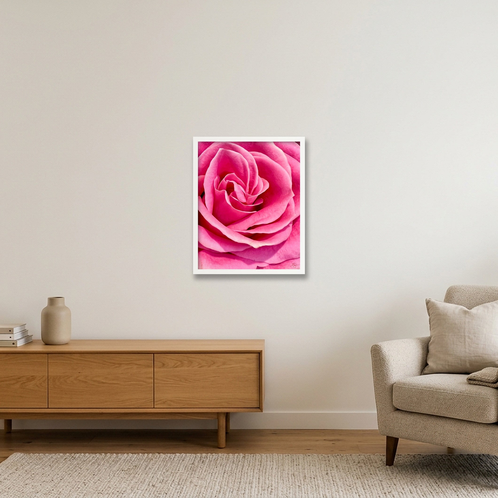 Rose — 40×50cm, 16×20" White Frame