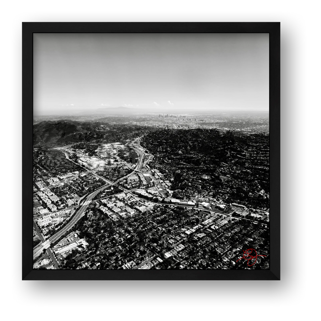 LA Freeways B&W — framed