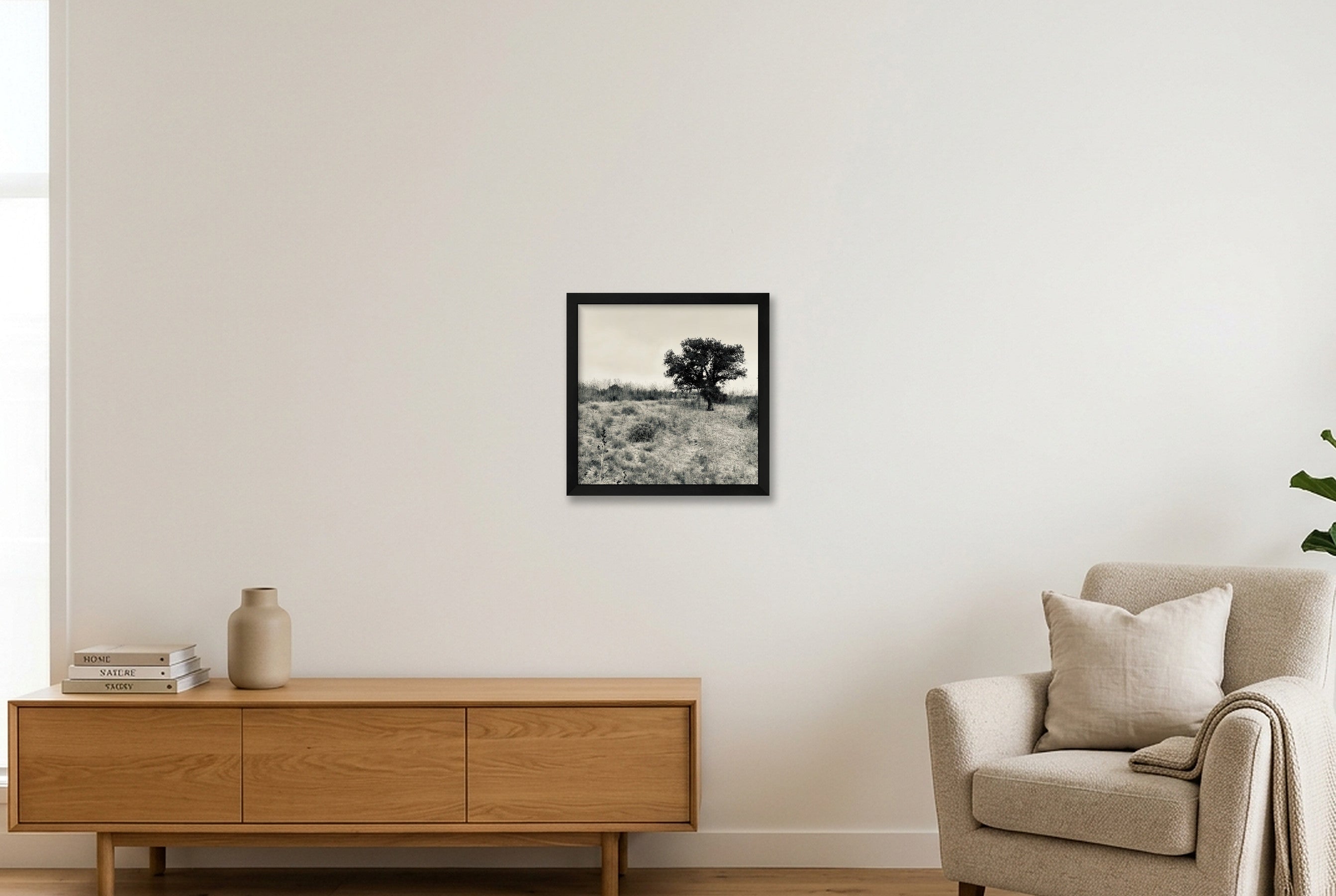 Oak Tree — 30×30cm, 12×12" Black Frame