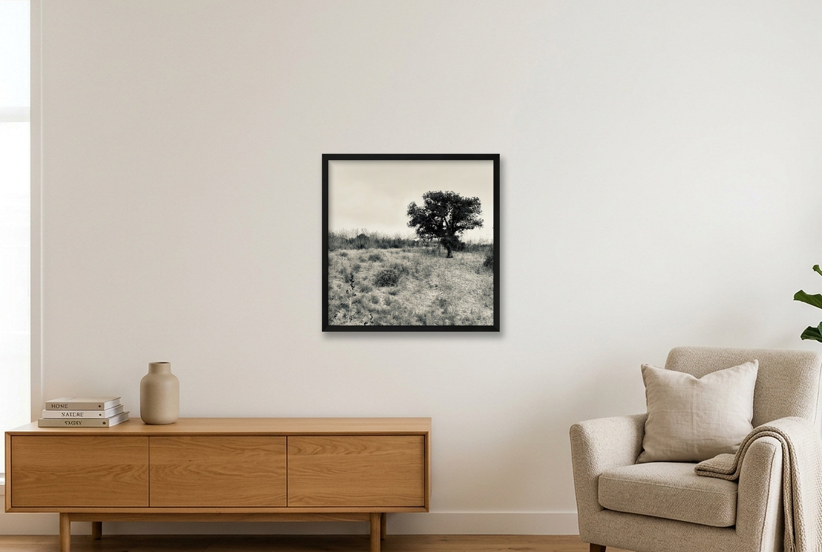 Oak Tree — 50×50cm, 20×20" Black Frame