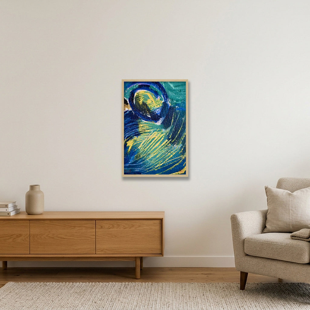 Untitled Oil on Canvas #2 — 40×60cm, 16×24" Oak Frame
