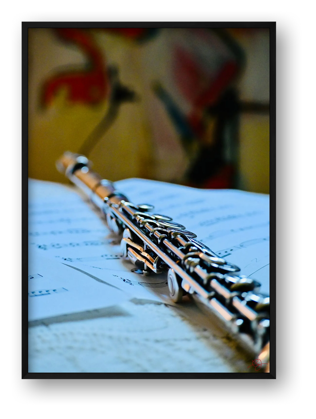 Flute — framed