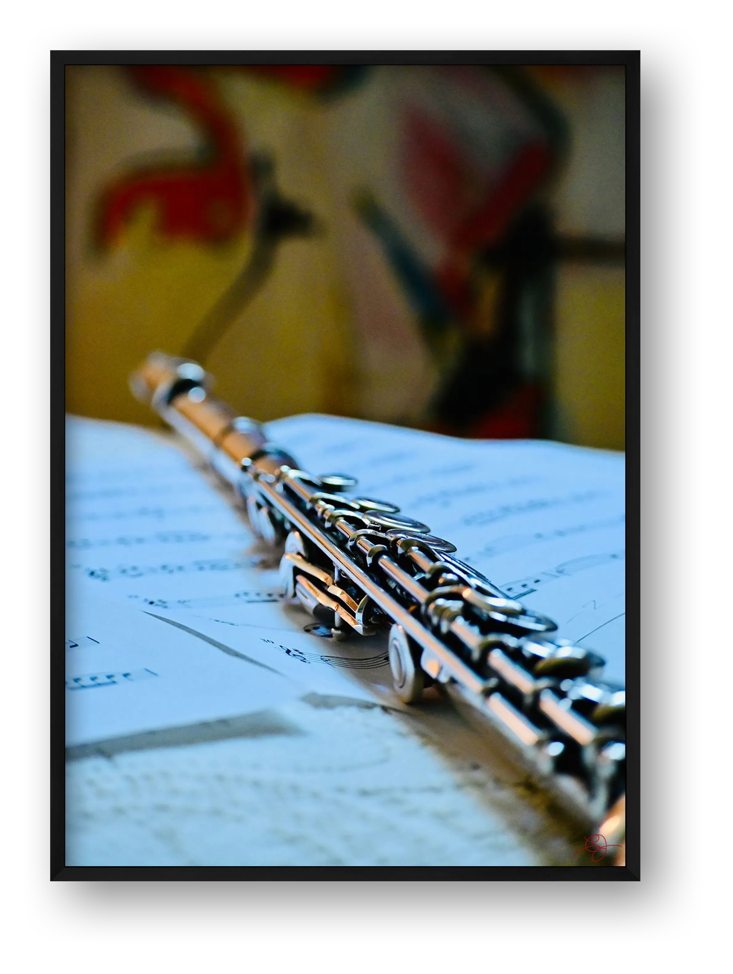Flute — framed