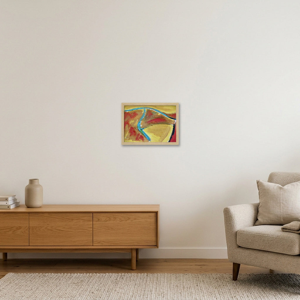 Untitled Oil on Canvas #1 — A4 (30×21cm, 12×8") Oak Frame