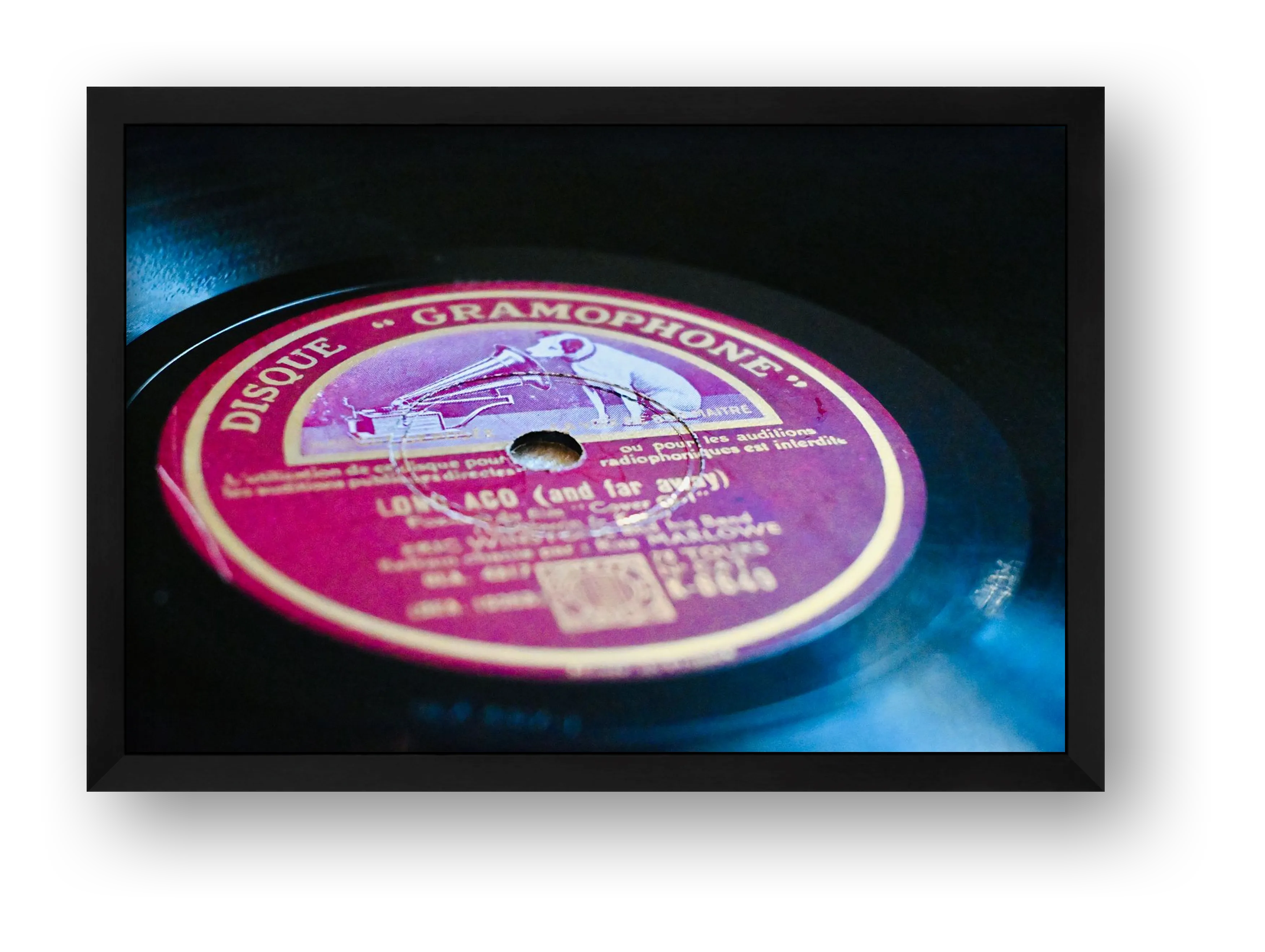 Disque Gramophone — framed