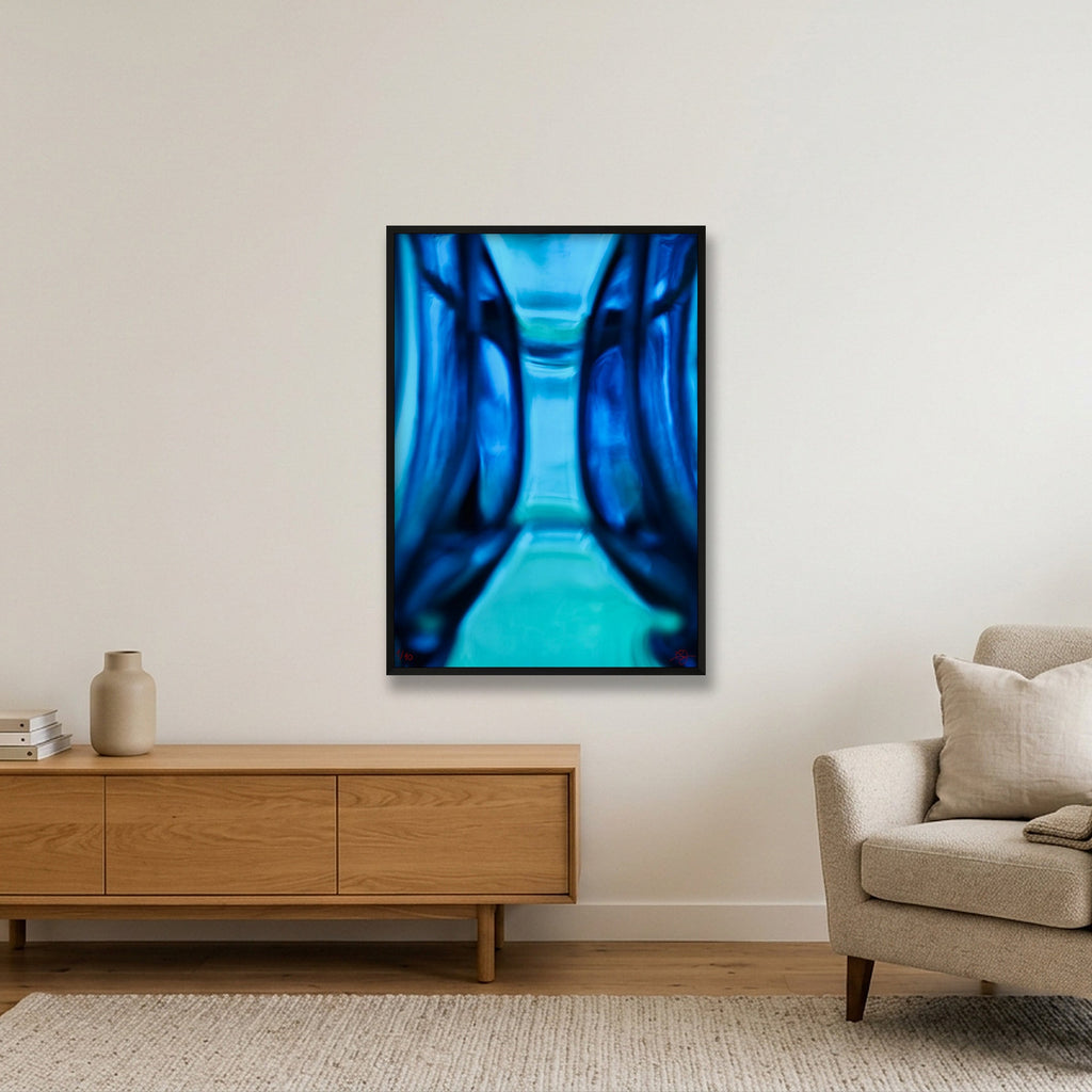 Blue Glass — 70×100cm, 28×39" Black Frame